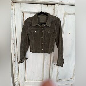 BLANKNYC Cropped Suede Jacket, Size Small.